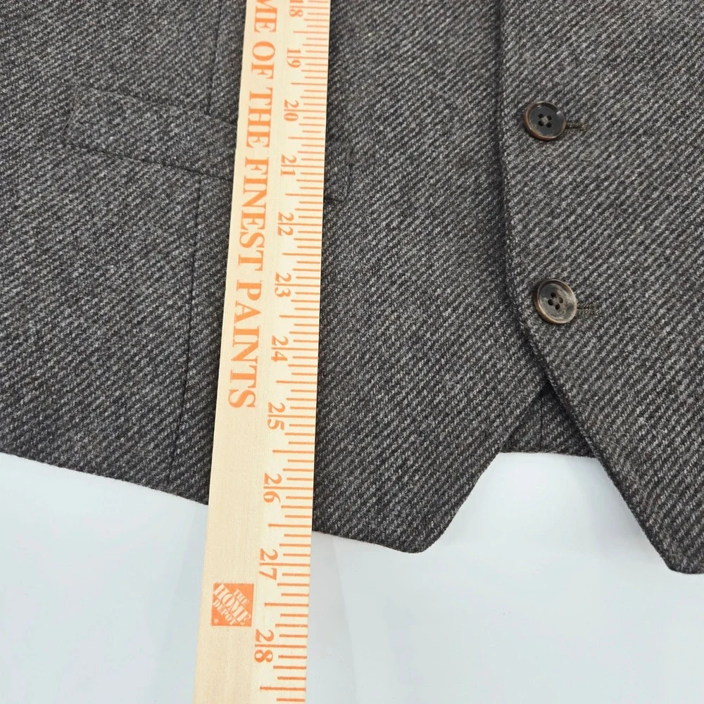 Joseph Abboud Brown Herringbone‎ Wool Blend 5-Button Suit Vest XXL Retro